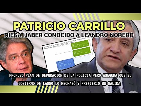Exministro del Interior, Patricio Carillo, niega conocer a Leandro Norero