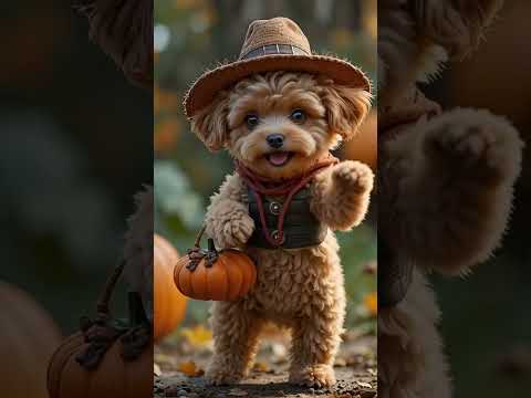 🎃 3 Tiny Maltipoo Cowboys Ride Out for Trick-or-Treat! 🤠🐾🎃 #ai #shorts