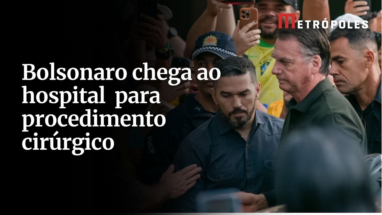 Acompanhe: Jair Bolsonaro chega ao hospital DFstar neste domingo (14) para procedimento cirúrgico