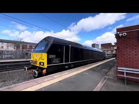 67005 passes Walsall with the Easter Chieftain railtour (29/3/24)