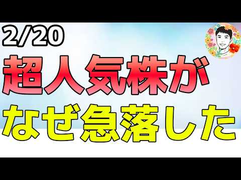 なぜPLTRが-10％⁉押し目買いチャンスか⁉【2/20 米国株ニュース】