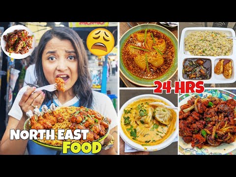 I Ate NORTH EAST Food for 24 Hours Challenge | Finally Tried LAPHING in Kolkata | FOOD CHALLENGE