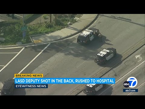 Sheriff's deputy shot in back while sitting on motorcycle in West Covina