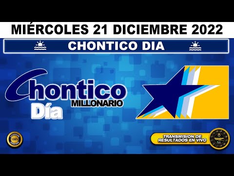 Resultado lotería CHONTICO DIA ?del MIÉRCOLES 21 de DICIEMBRE de 2022 (ULTIMO SORTEO DE HOY) l