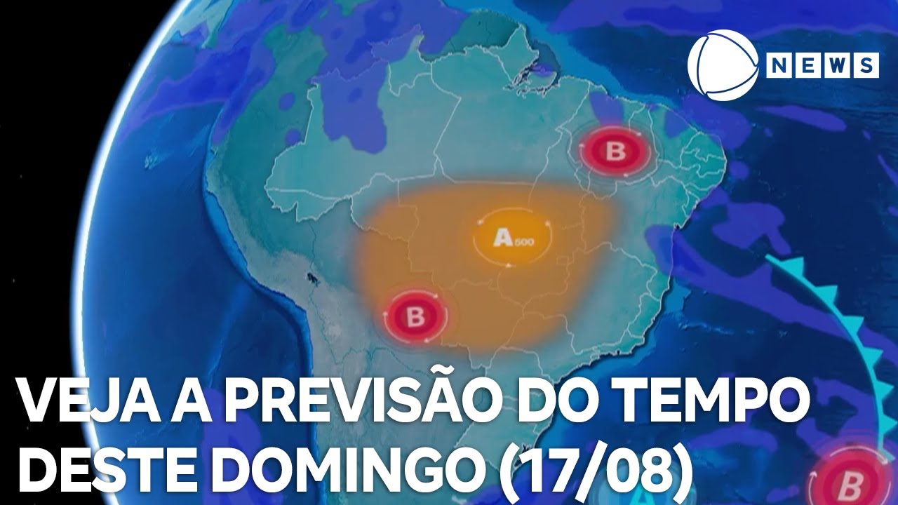 Confira a previsão do tempo para domingo 1708