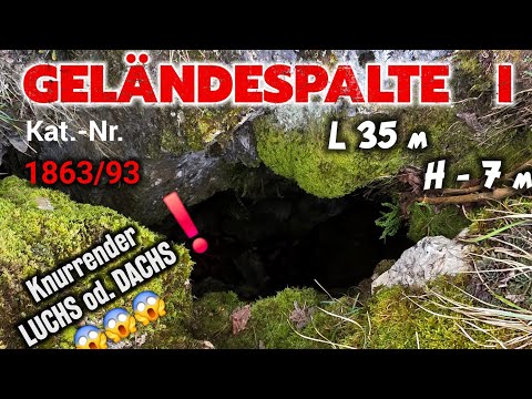 GELÄNDESPALTE  I (L 35 m, H -7 m) Kat.-Nr. 1863/93 - Am Geländ