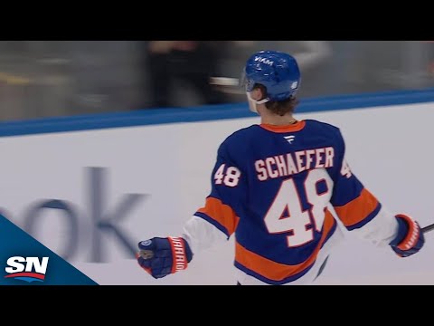 Islanders Matthew Schaefer Crashes The Net For His First Career NHL Goal