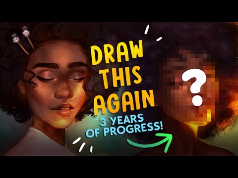 DRAW THIS AGAIN - HAVE I IMPROVED? (2017 - 2020) | Redrawing Old Art 3 Years Later [Speedpaint]
