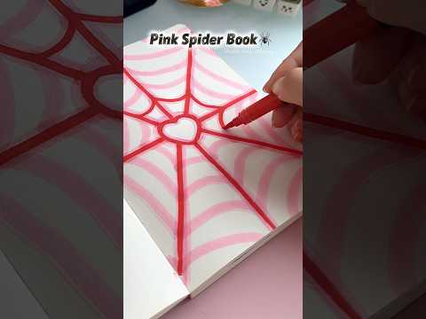 Pink Spider Book🕷️✨#shorts #art #diy #drawing #muktaeasydrawing #youtubeshorts