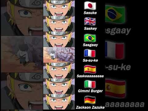 Naruto saying Sasuke in different languages🥶 #naruto #sasuke #anime #ytshorts #shorts
