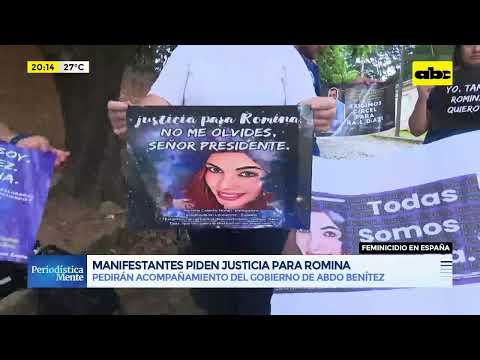 Manifestantes piden justicia para Romina