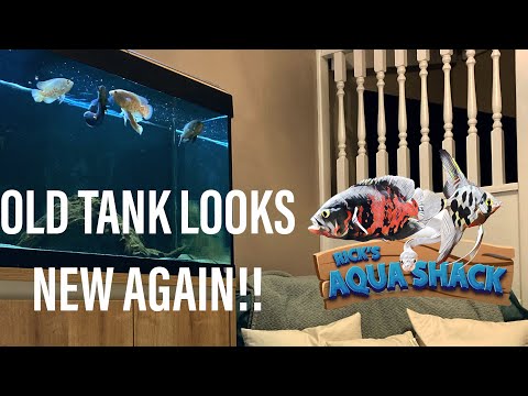 Making An Old Tank Look New!! Today I’m doing up an old tank, painting the background, building a new cabinet and making it look