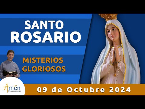 Santo Rosario Hoy Miércoles 09 Octubre 2024 l Padre Carlos Yepes l Misterios  Gloriosos