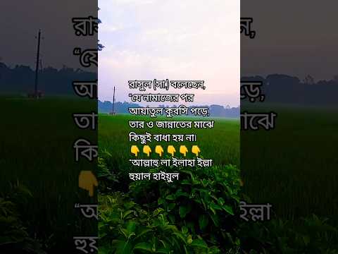 আপনি কি জানেন, নামাজের পর “আয়াতুল কুরসি” পড়লে আল্লাহ নিজে হেফাজত করেন?#আয়াতুলকুরসি #দোয়া #নামাজ