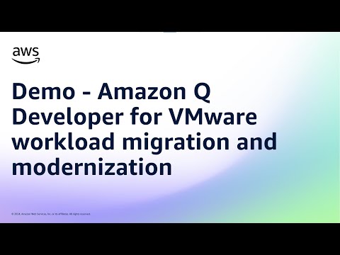 Demo - Amazon Q Developer for VMware workload migration and modernization | Amazon Web Services