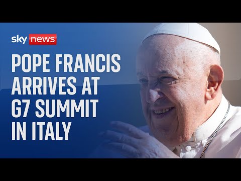 Pope Francis arrives at G7 summit in Italy