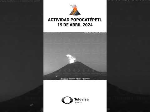 Así la actividad del volcán #Popocatépetl esta madrugada