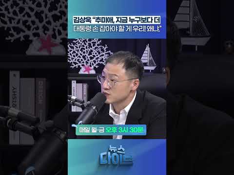 “추미애, 지금 누구보다 더 대통령 손 잡아야 할 게 우리! 왜냐,” #뉴스다이브 #추미애 #김상욱 #김어준