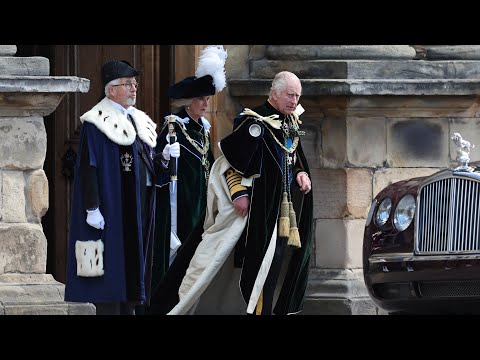 King Charles receives Scottish Crown Jewels in honour marking coronation | ITV News