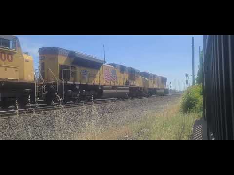 Union Pacific 5667 leads a power move in Roseville, CA