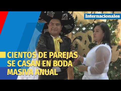 Parejas de Nicaragua se casan en una gran boda masiva anual