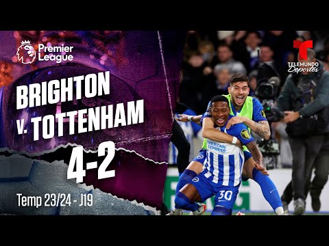 Highlights & Goles: Brighton v. Tottenham 4-2 | Premier League | Telemundo Deportes