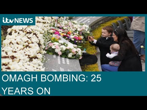 Poignant service at memorial garden marks 25th anniversary of Omagh bombing | ITV News