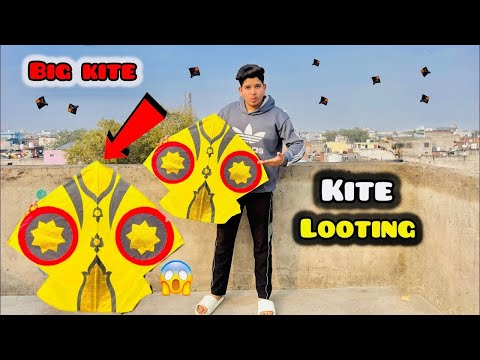 Kite looting aaj <strong>to</strong> maine big kite loot li aur bahut saari <strong>patang</strong> bhi loot liya😍🪁