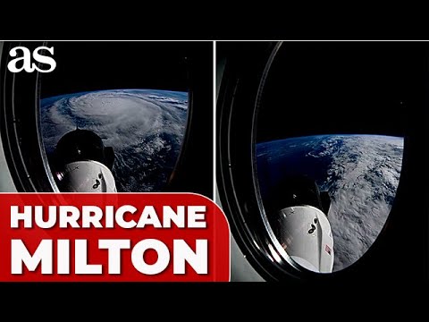 Stunning aerial timelapse captures massive HURRICANE MILTON approaching FLORIDA'S coastline