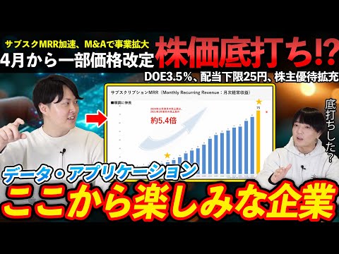 【銘柄勉強会】サブスク好調で株価も底打ちか？4月からの価格改定も追い風に！足元の状況や今後について直接ガチ取材してみた！データ・アプリケーション