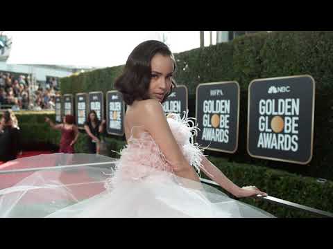 Glambot de Sofía Carson en la alfombra roja de los GOLDEN GLOBES 2020