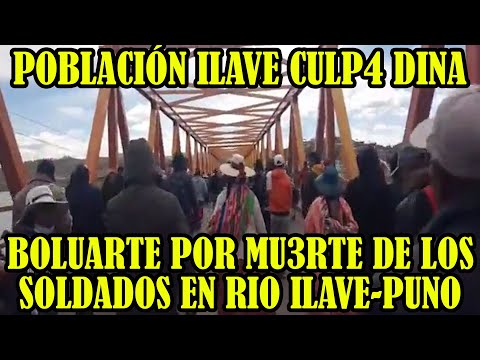 POBLACION DE ILAVE PUNO RESCAT4RON SOLDADOS DEL RIO Y LE TRASLADARON AL HOSPITAL..
