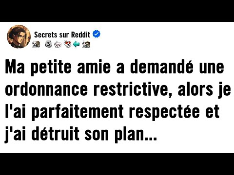 Ma petite amie a demandé une ordonnance restrictive — J'ai donc obéi à la perfection et détruit son