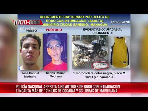 Nicaragua: Sujetos dedicados al robo con intimidación pasarán Navidad tras las rejas