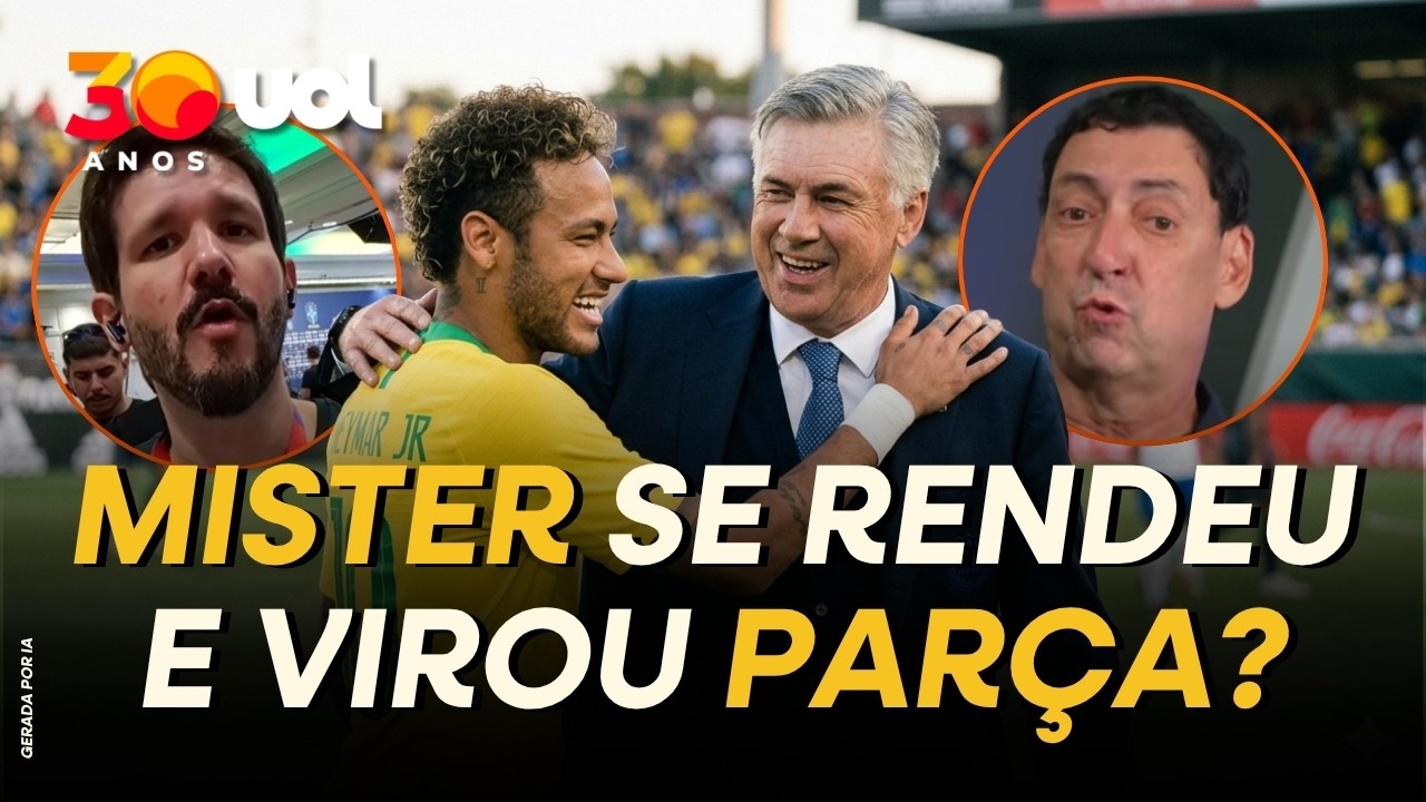 NEYMAR CONQUISTA ANCELOTTI, E CBF VÊ COMO POSITIVA A PRESENÇA DO CAMISA 10 NO GRUPO DA SELEÇÃO