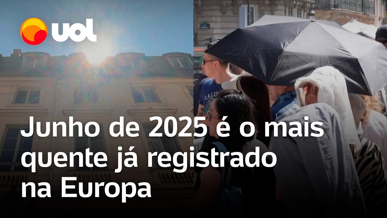 Calor extremo mês de junho foi o mais quente já registrado na Europa Ocidental veja vídeo