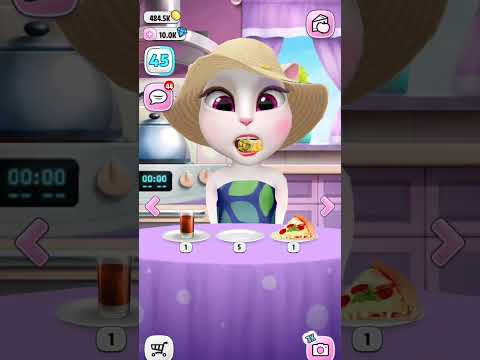 angela's lunch time 🫶#mytalkingangela #shortsfeed #games