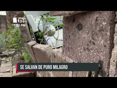 Horror en Juigalpa: Microbús a punto de provocar tragedia al estrellarse contra casa