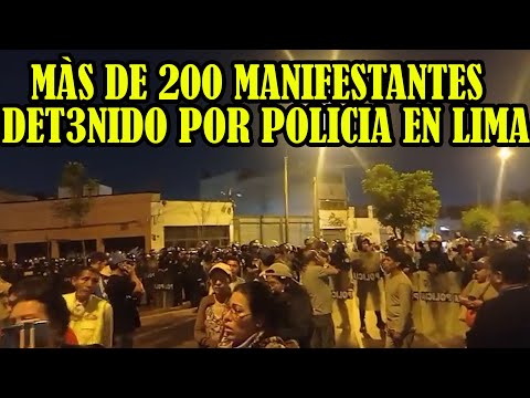 AGORA POPULAR FUERON DET3NIDOS POR LA POLICIA EN LIMA CUANDO REALIZABAN MARCHA..