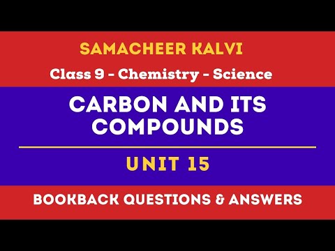 Carbon and its Compounds Book Back Questions | Unit 15  | Class 9 | Chemistry | Science | Samacheer