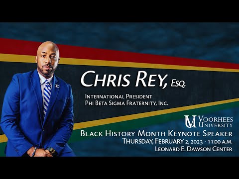 2023 Black History Month Keynote Speaker - Chris Rey, Esq.