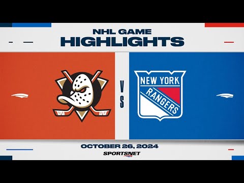 NHL Highlights | Ducks vs. Rangers - October 26, 2024