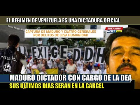 URGENTE! Maduro dictador con cargos de la DEA enfrenta sus ultimos dias en la CARCEL