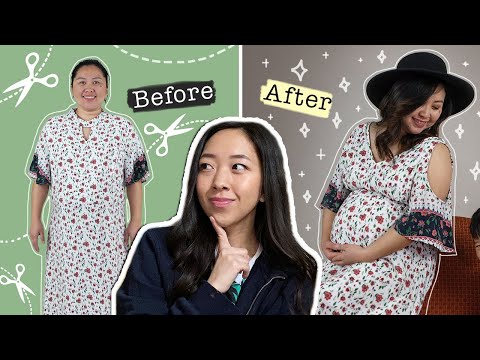 [DIY] Turn An Old Dress Into A Cute Maternity Dress | Sewing with @coolirpa