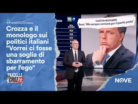 Crozza e il monologo sui politici italiani "Vorrei ci fosse una soglia di sbarramento per l'ego"