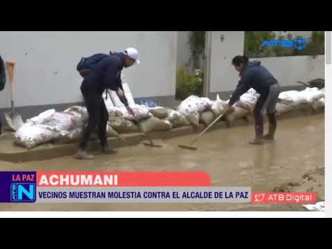 Desesperación en Achumani por el desborde de ríos