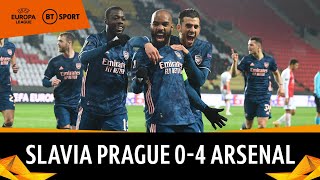 Lacazette sinks Slavia Prague to send rampant Arsenal into semi-finals, Europa League