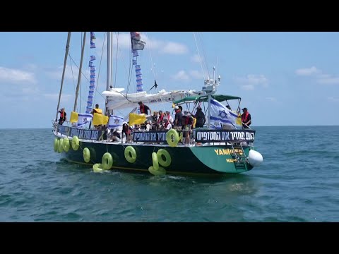Relatives of Israeli hostages set off on Gaza flotilla | AFP