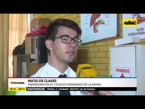 Inicio de clases: Abandono en el colegio Fernando de la Mora