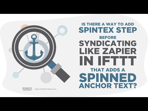 Is There A Way To Add Spintex Step Before Syndicating Like Zapier In IFTTT That Adds A Spinned Ancho